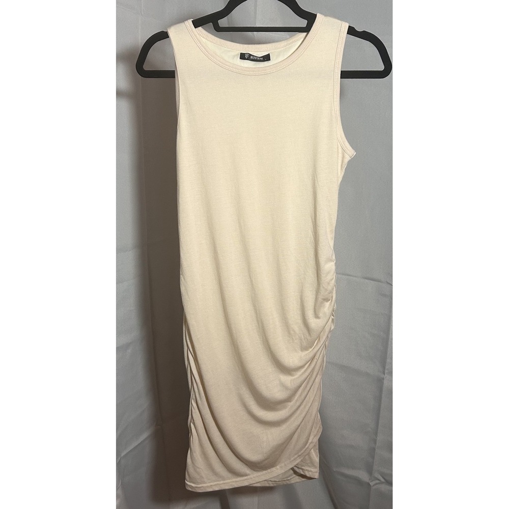 BTFBM Womens Ivory Dress Size Small Sleeveless Long Layered Comfortable Classic